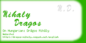 mihaly dragos business card